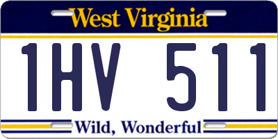 WV license plate 1HV511
