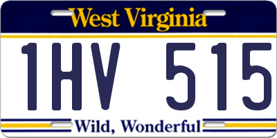 WV license plate 1HV515