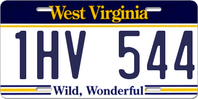 WV license plate 1HV544