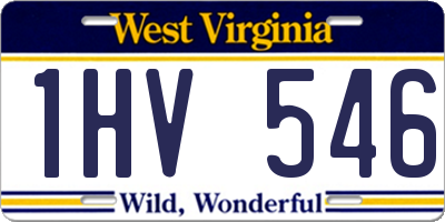 WV license plate 1HV546