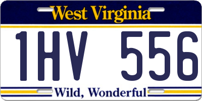 WV license plate 1HV556