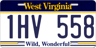 WV license plate 1HV558
