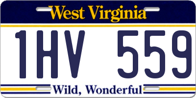 WV license plate 1HV559