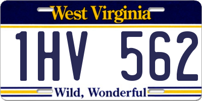 WV license plate 1HV562