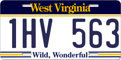 WV license plate 1HV563