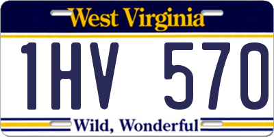 WV license plate 1HV570
