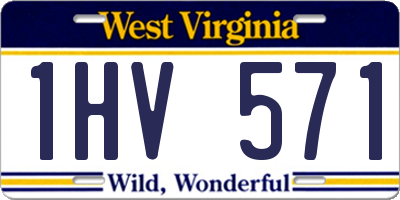 WV license plate 1HV571