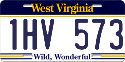 WV license plate 1HV573