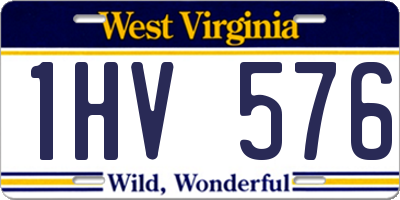 WV license plate 1HV576