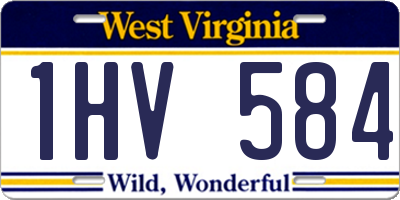 WV license plate 1HV584