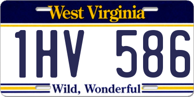 WV license plate 1HV586