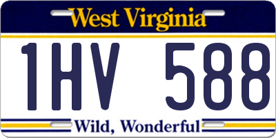 WV license plate 1HV588