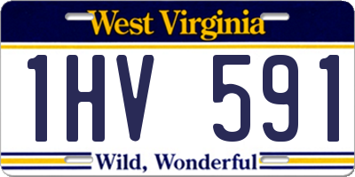 WV license plate 1HV591