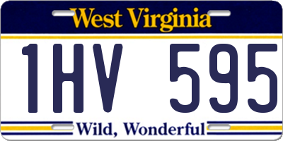 WV license plate 1HV595
