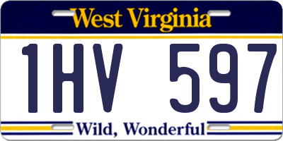 WV license plate 1HV597