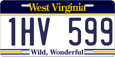 WV license plate 1HV599