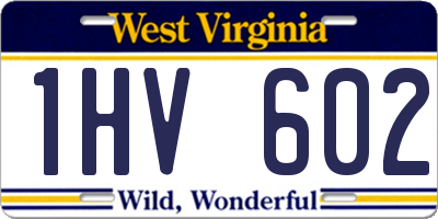 WV license plate 1HV602