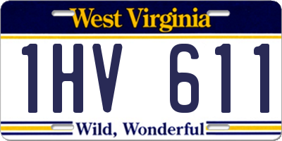 WV license plate 1HV611