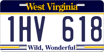 WV license plate 1HV618