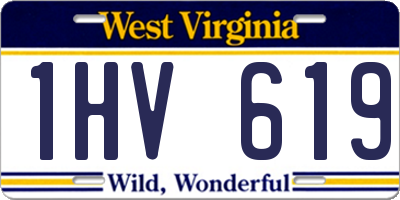 WV license plate 1HV619