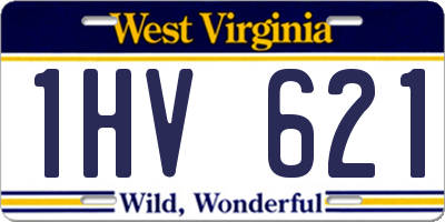 WV license plate 1HV621