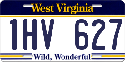 WV license plate 1HV627