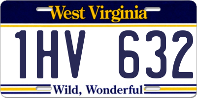 WV license plate 1HV632