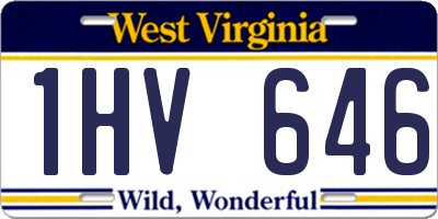 WV license plate 1HV646