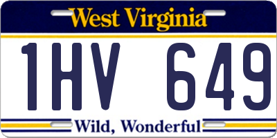 WV license plate 1HV649