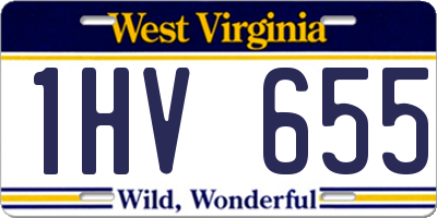 WV license plate 1HV655