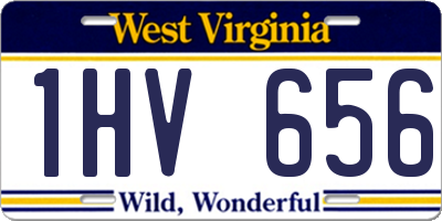 WV license plate 1HV656