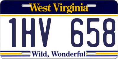 WV license plate 1HV658