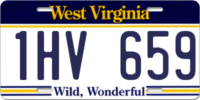 WV license plate 1HV659