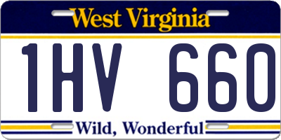 WV license plate 1HV660
