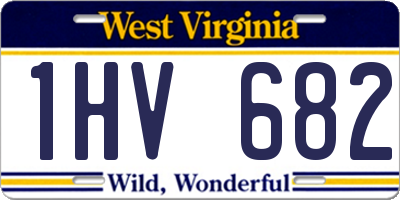 WV license plate 1HV682