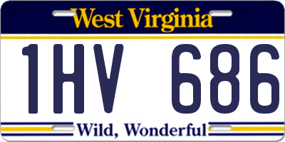 WV license plate 1HV686