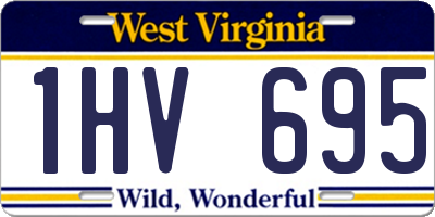 WV license plate 1HV695