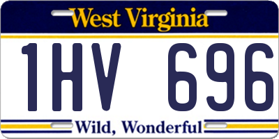 WV license plate 1HV696