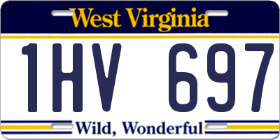 WV license plate 1HV697