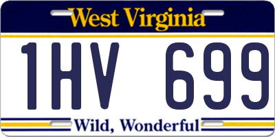 WV license plate 1HV699