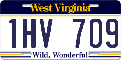 WV license plate 1HV709