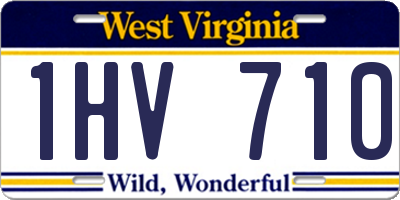 WV license plate 1HV710