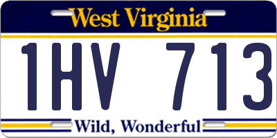 WV license plate 1HV713