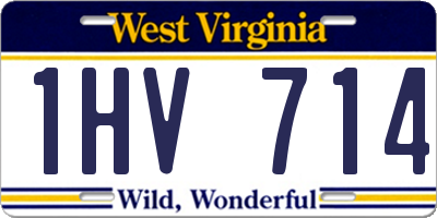 WV license plate 1HV714