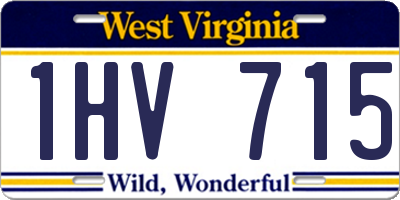 WV license plate 1HV715