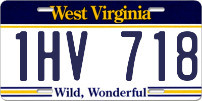 WV license plate 1HV718
