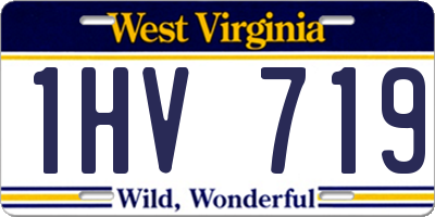 WV license plate 1HV719
