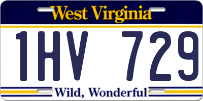 WV license plate 1HV729