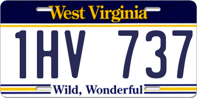 WV license plate 1HV737