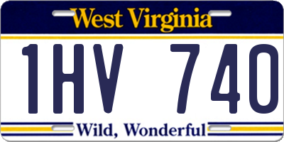 WV license plate 1HV740